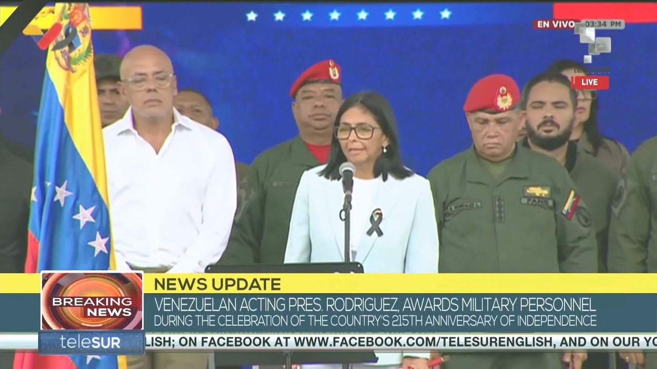 Acting Pres. Delcy Rodriguez statement on 215th anniversary of independence