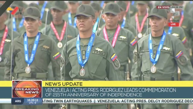 Acting Pres. Delcy Rodriguez leads commemoration of 215th anniversary of independence