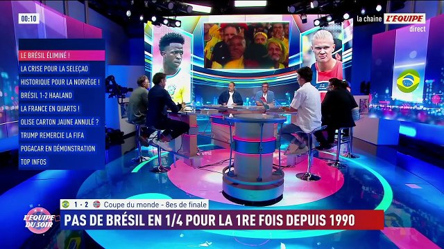 La Norvège terrasse le Brésil en 8es de finale de la Coupe du monde grâce à un doublé d'Erling Haaland - Coupe du monde 2026