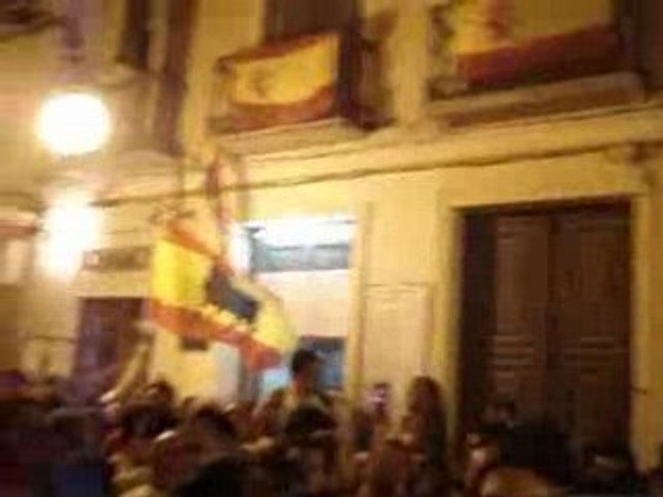 España campeona de Europa !!!! Malaga - Plaza Mitjana