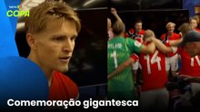 ‘Nós nunca vamos para casa’: olha a loucura que virou o vestiário da Noruega após eliminar o Brasil