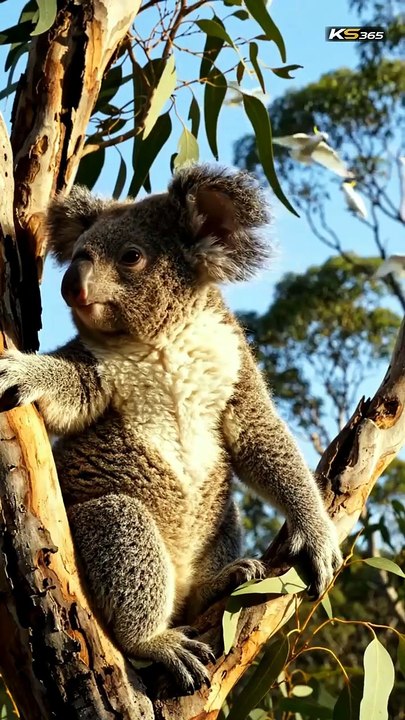 High in the trees of Australia, a tiny baby Koala begins its life in one of nature’s safest places
