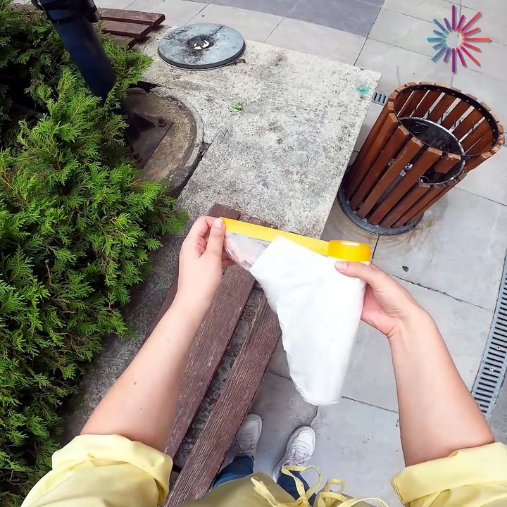 Smart way to toss a paint brush🤔