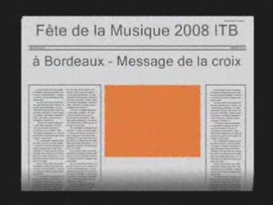 Message de la croix ITB
