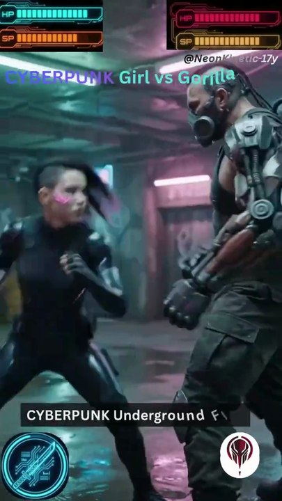 Cyberpunk Underground_ Girl vs Gorilla man! 🥷⚡️