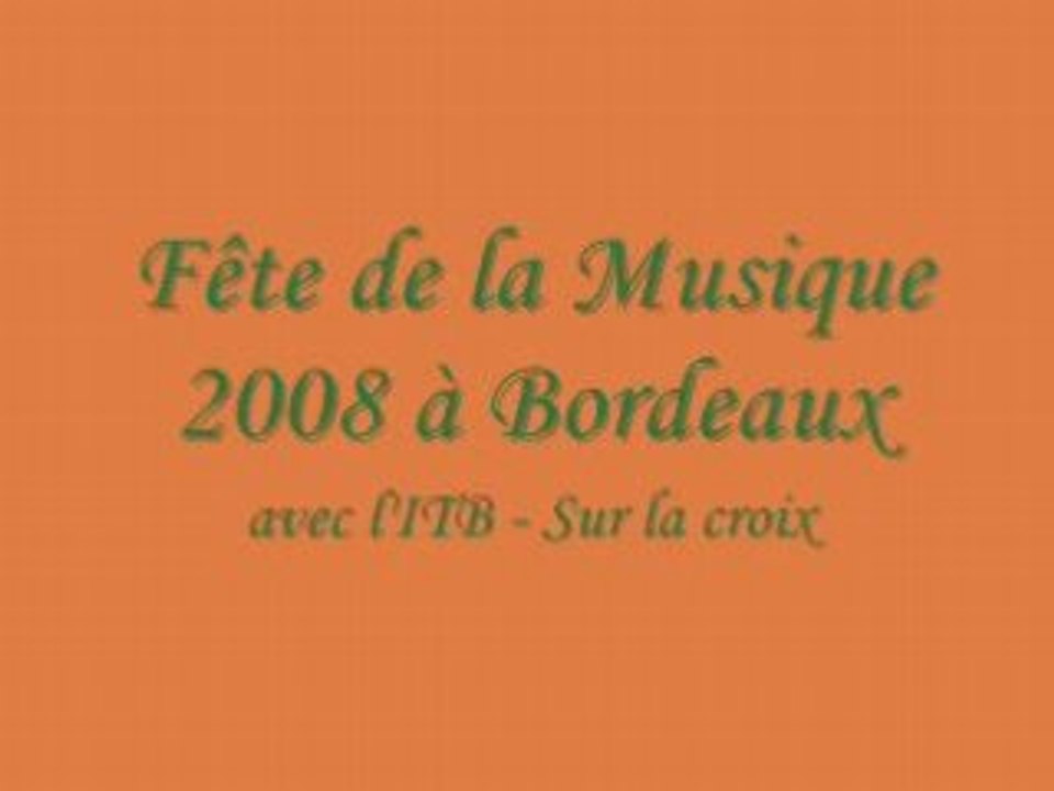 Sur la croix ITB
