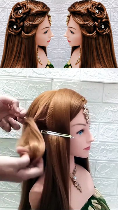 Easy front hairstyle for girls 🎀