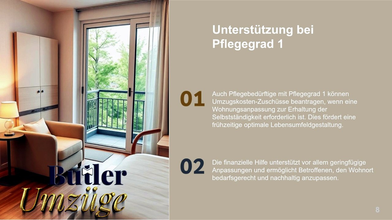 Zuschüsse zum Umzug pflegebedürftigen Personen🚑Butler Umzüge GmbH➡️Günstige📞Angebote für Umzug