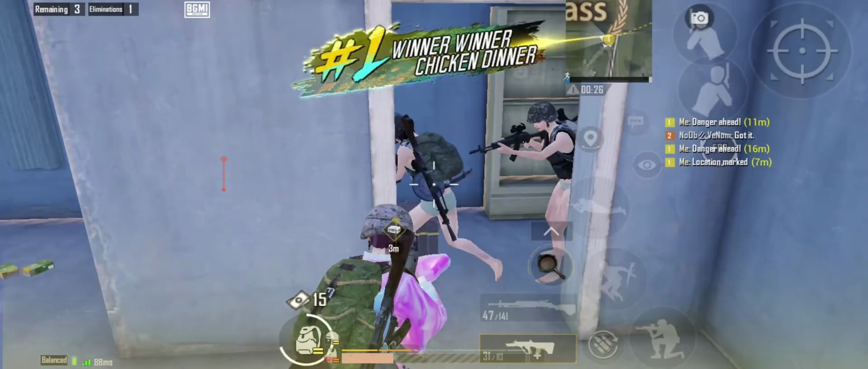 Chicken dinner by Noobs PUBG BGMI Noob to Pro p...