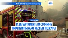 Во французском департаменте Восточные Пиренеи пылают лесные пожары