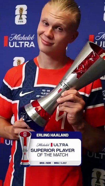 Homme du match face au Brésil, Haaland débloque la rencontre et offre la victoire à la Norvège