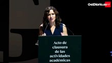 Ayuso: "Hay que intentar entenderse con quien piensa diferente y asumir que todos tenemos unas reglas"