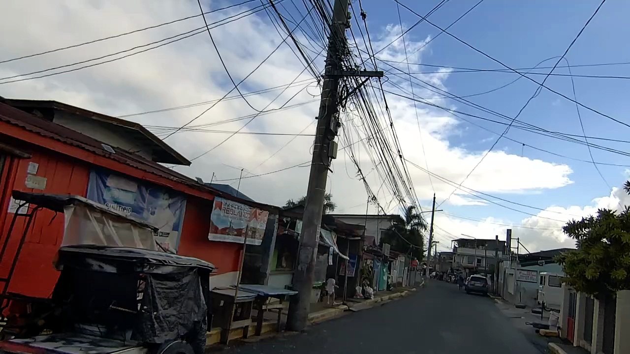 Lovely Day on San Vicente Ferrer Road in Real, Calamba City in Laguna in the Philippines