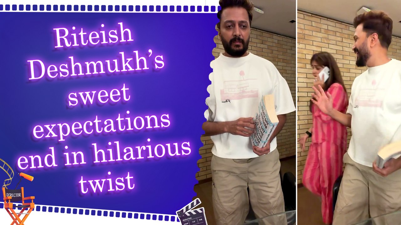 Riteish Deshmukh caught in a wholesome prank-like moment with wife Genelia Deshmukh