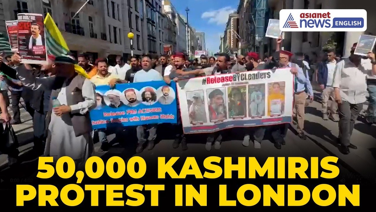 50,000 Kashmiris Protest in London Against PoJK Human Rights Violations | WATCH