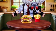 He stole ALL my fries