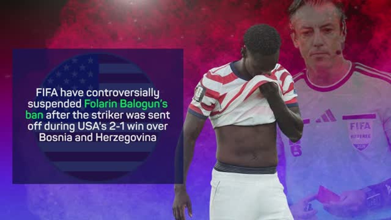 Balogun red card controversy - how World Cup stars reacted