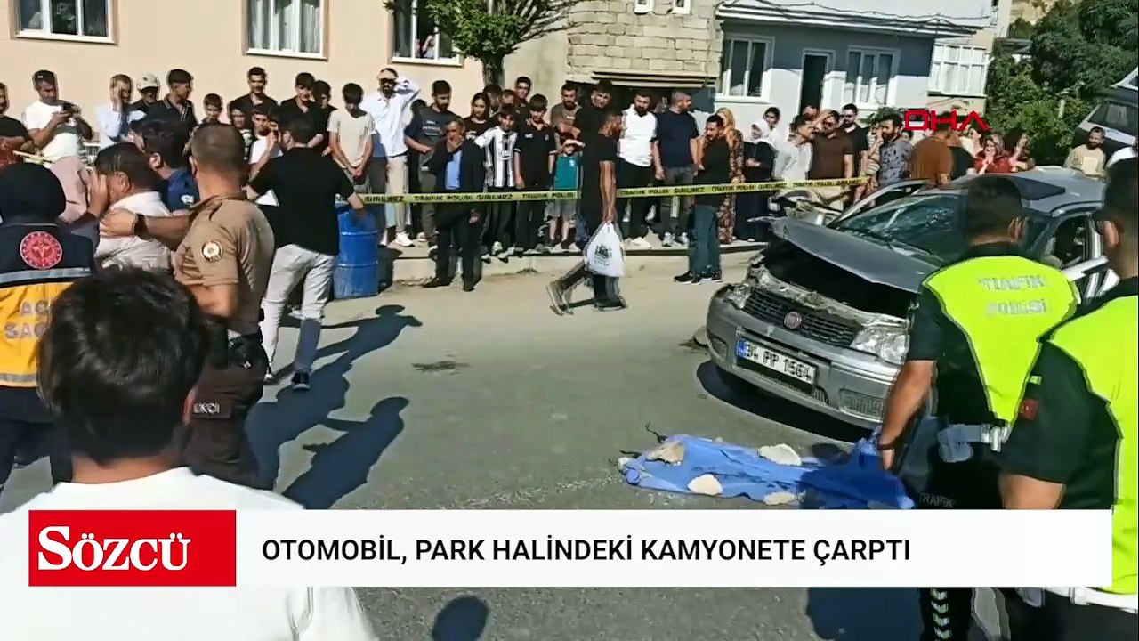 Otomobil park halindeki kamyonete çarptı: 1 kişi öldü, 4 kişi yaralandı