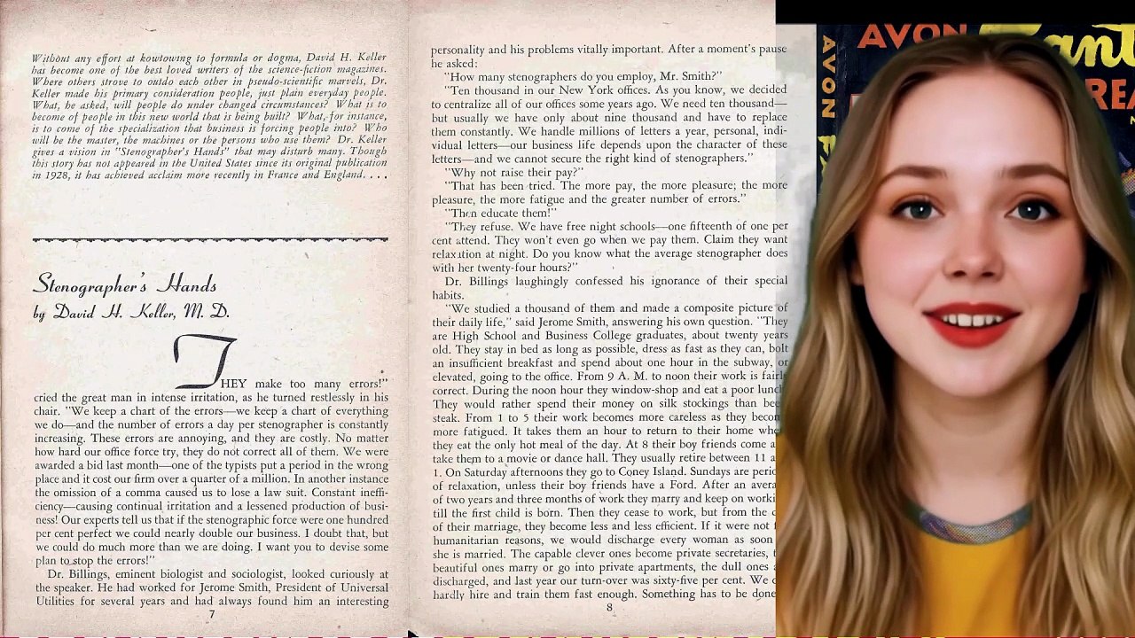 old pulp fiction story,Stenographer's Hands