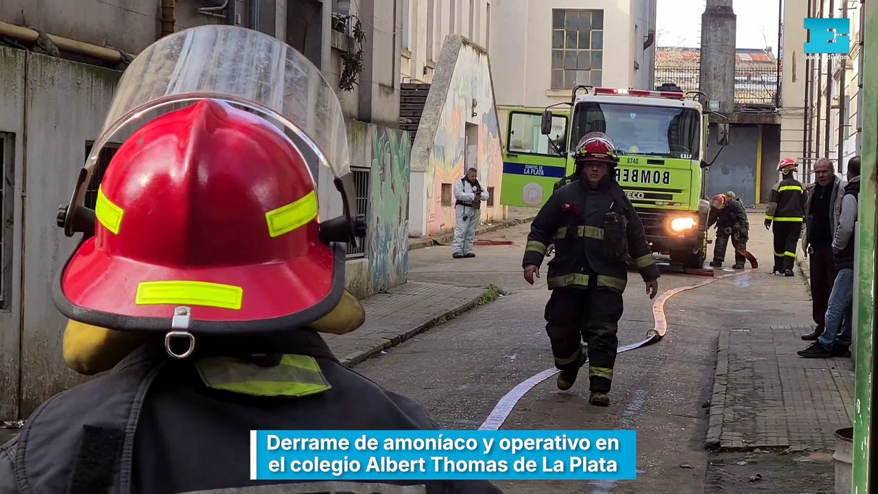 Derrame de amoníaco y operativo en el colegio