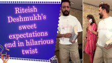 Riteish Deshmukh caught in a wholesome prank-like moment with wife Genelia Deshmukh