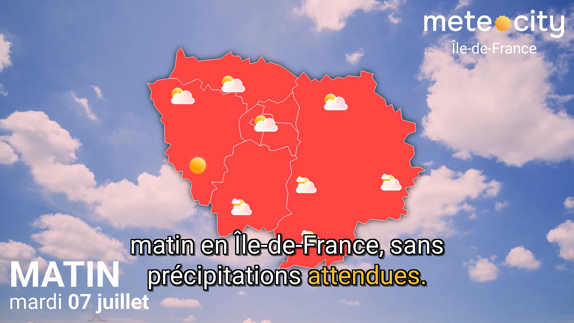 Bulletin météo Île-de-France du mardi 07 juillet 2026