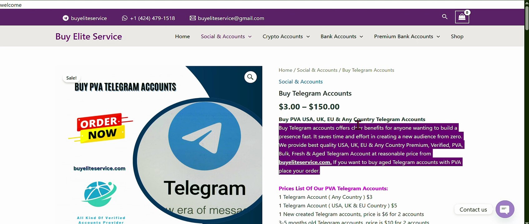 Buy Telegram Accounts From 1 Dollar!