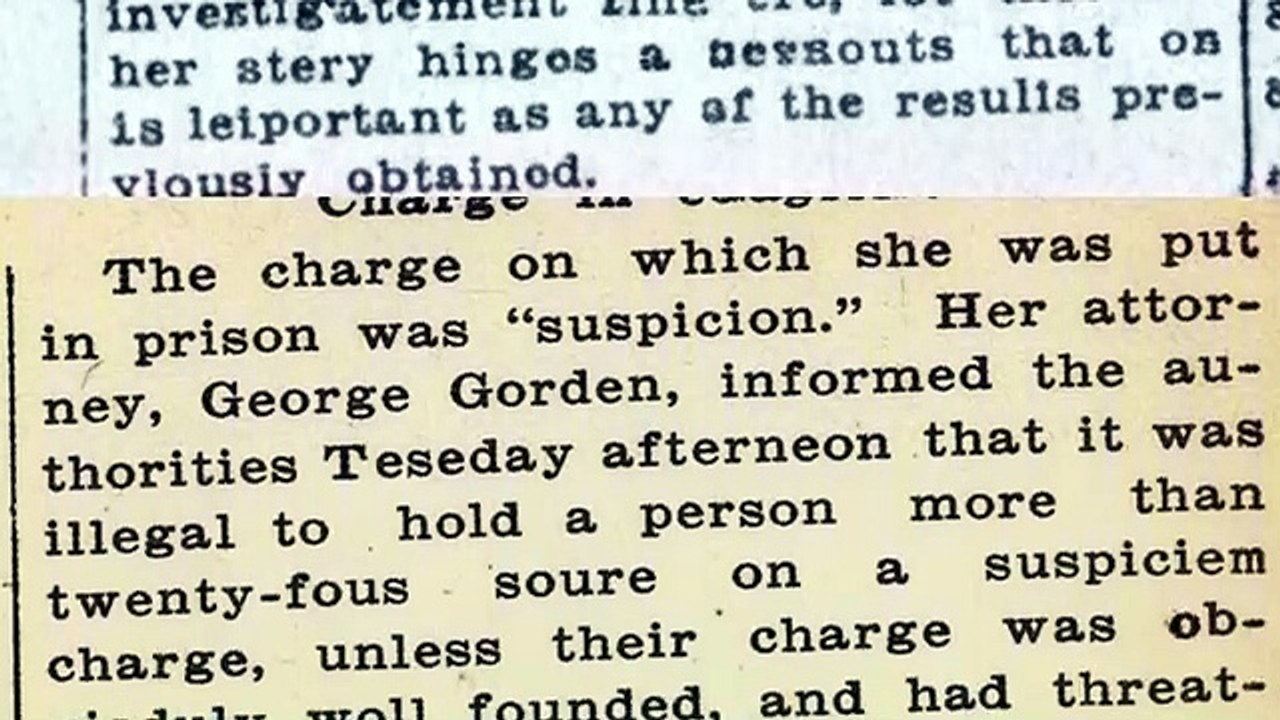 Wednesday, 4th June 1913 Servant of Frank is Liberated After Long Examination