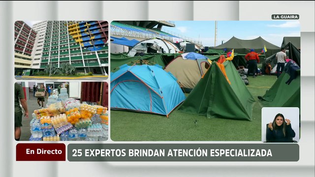 Gobierno y Undac coordinan esfuerzos en tres grandes campamentos transitorios de La Guaira