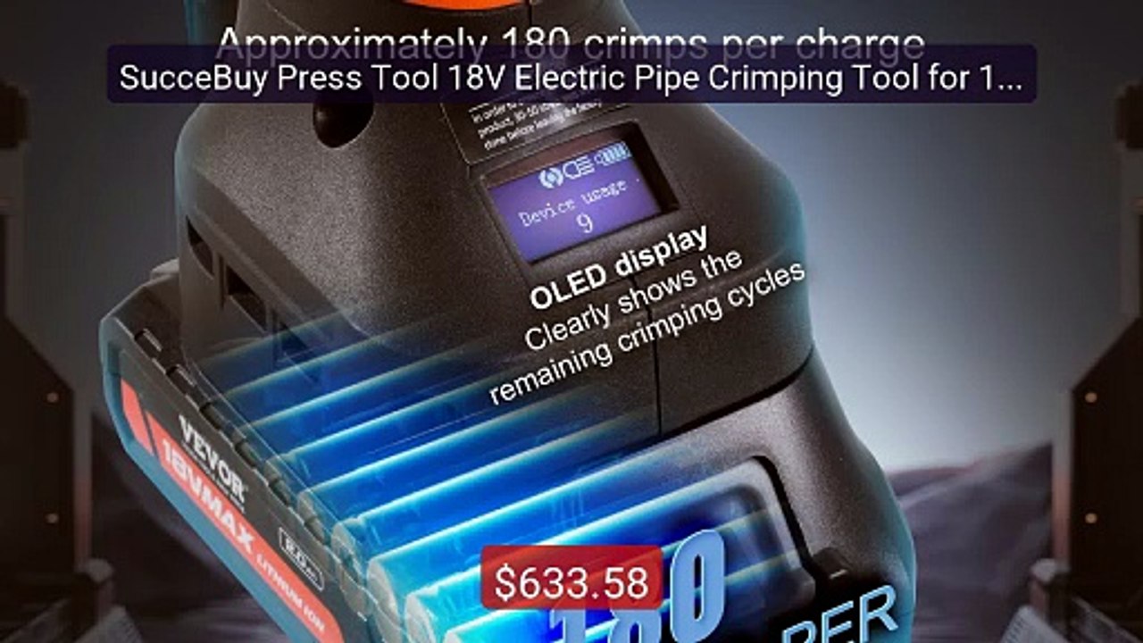 SucceBuy Press Tool 18V Electric Pipe Crimping Tool for 1/2" 3... -- Hot Deal 2026 | Limited Offer!