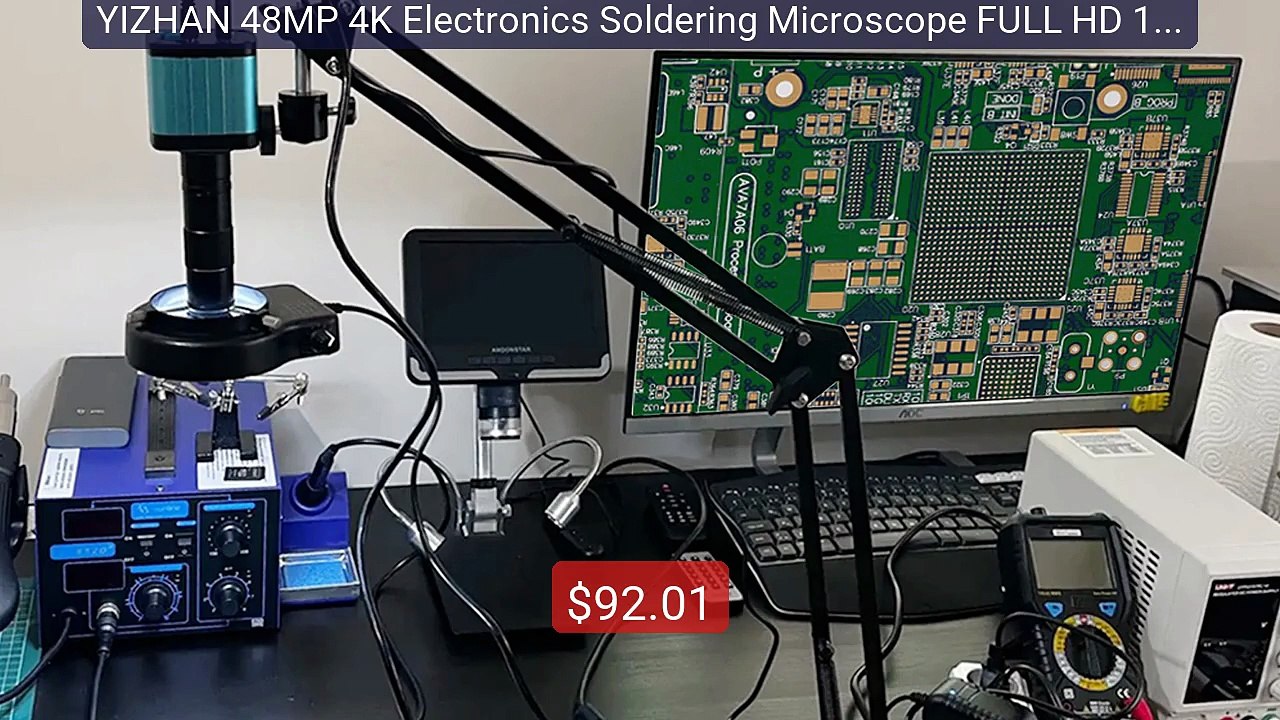 YIZHAN 48MP 4K Electronics Soldering Microscope FULL HD 1080P HDMI ... -- Top Rated 2026 | Buy Now!