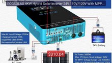 ECGSOLAX 4KW Hybrid Solar Inverter 24V 110V/120V With MPPT 110... -- Hot Deal 2026 | Limited Offer!