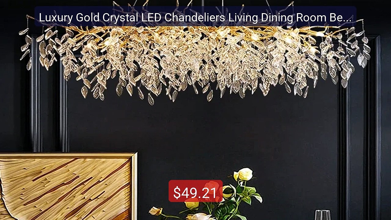 Luxury Gold Crystal LED Chandeliers Living Dining Room Bedroom Ligh... -- Top Rated 2026 | Buy Now!