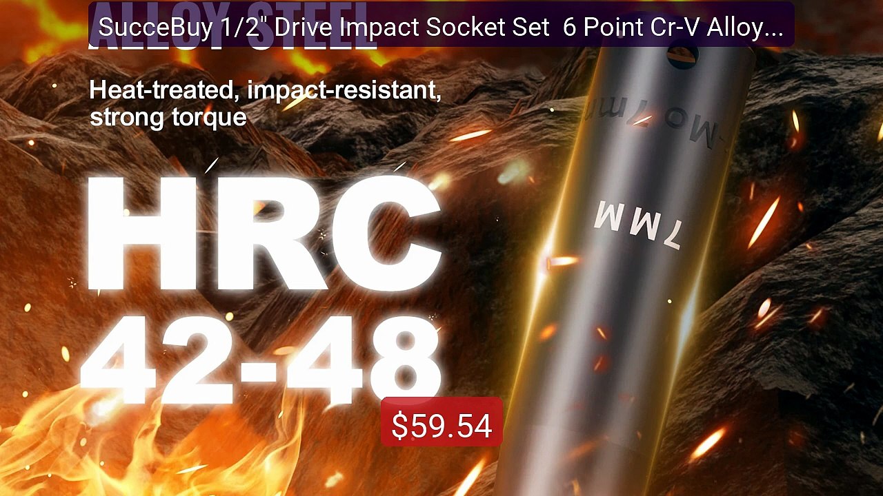 SucceBuy 1/2" Drive Impact Socket Set  6 Point Cr-V Alloy S... -- Top Pick 2026 | Unbeatable Price!
