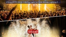 U'King 4PCS 200W COB Par Light 2x100W Blinder Lighting 2 Eyes ... -- Best Buy 2026 | Great Quality!