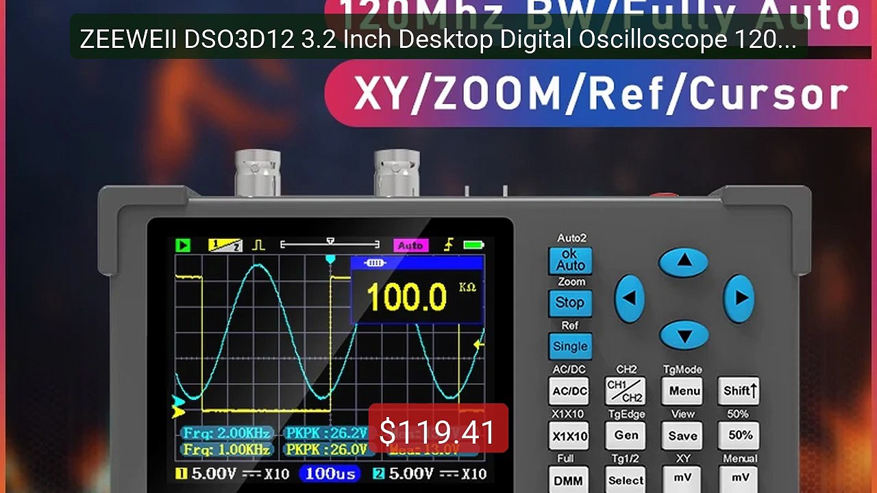 ZEEWEII DSO3D12 3.2 Inch Desktop Digital Oscilloscope 120M Ban... -- Hot Deal 2026 | Limited Offer!