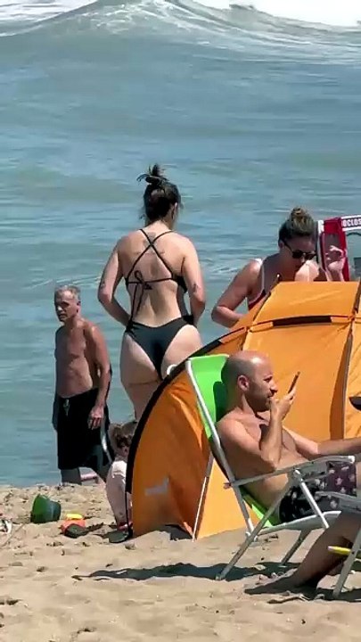 Mar del Plata Beach A Cool Day