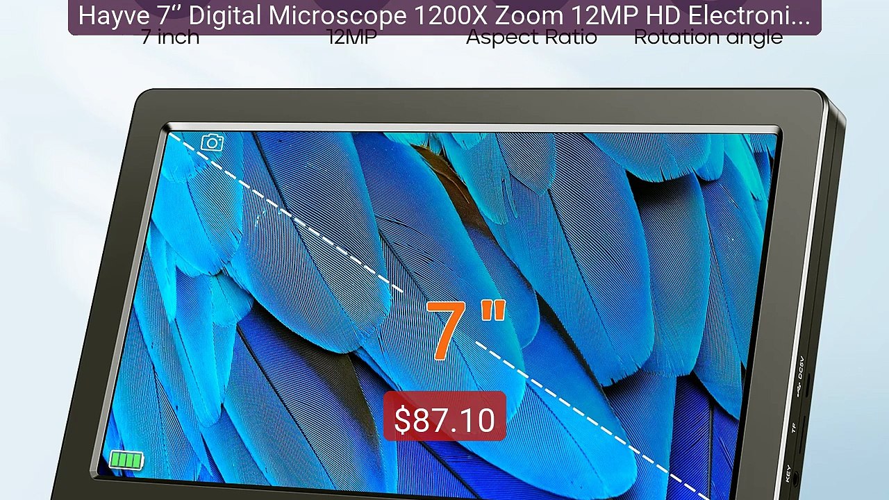 Hayve 7‘’ Digital Microscope 1200X Zoom 12MP HD Electronic Mic... -- Hot Deal 2026 | Limited Offer!