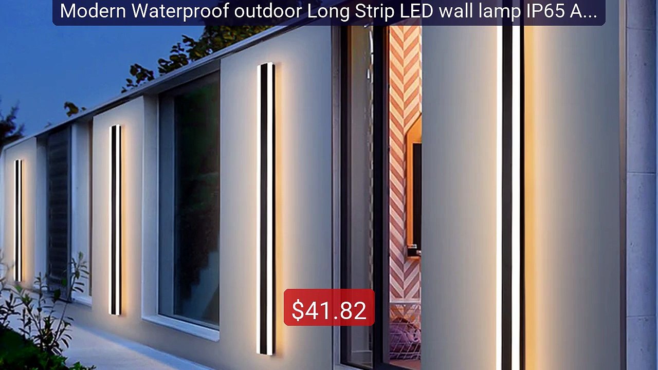 Modern Waterproof outdoor Long Strip LED wall lamp IP65 Aluminum Wa... -- Top Rated 2026 | Buy Now!