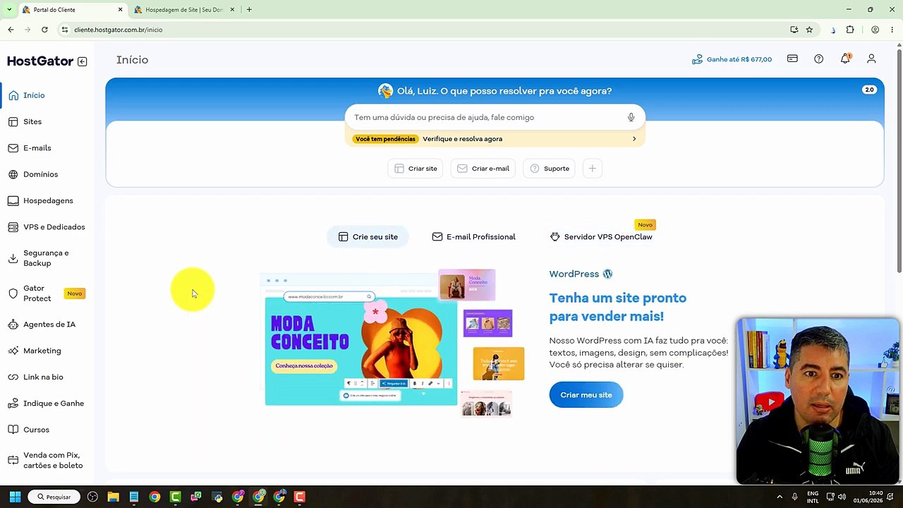 COMO CRIAR SUBDOMÍNIO GRÁTIS NA HOSTGATOR E INSTALAR O WORDPRESS PASSO A PASSO