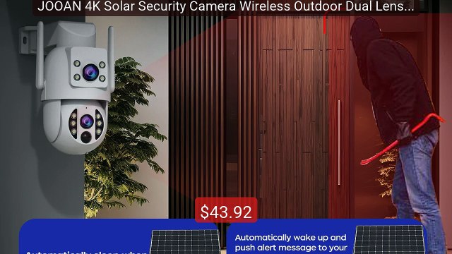JOOAN 4K Solar Security Camera Wireless Outdoor Dual Lens Sola... Hot Deal 2026 | Limited Offer!