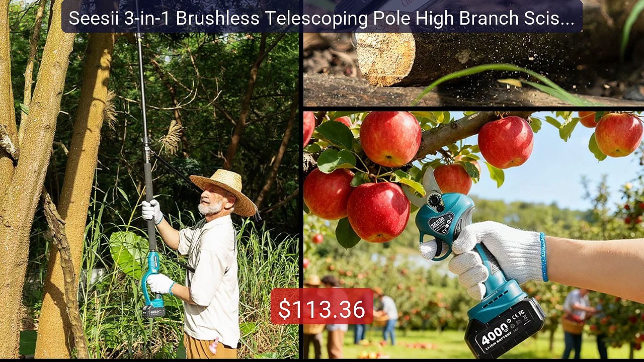 Seesii 3-in-1 Brushless Telescoping Pole High Branch Scissors Elec... -- Best Deal 2026 | Shop Now!