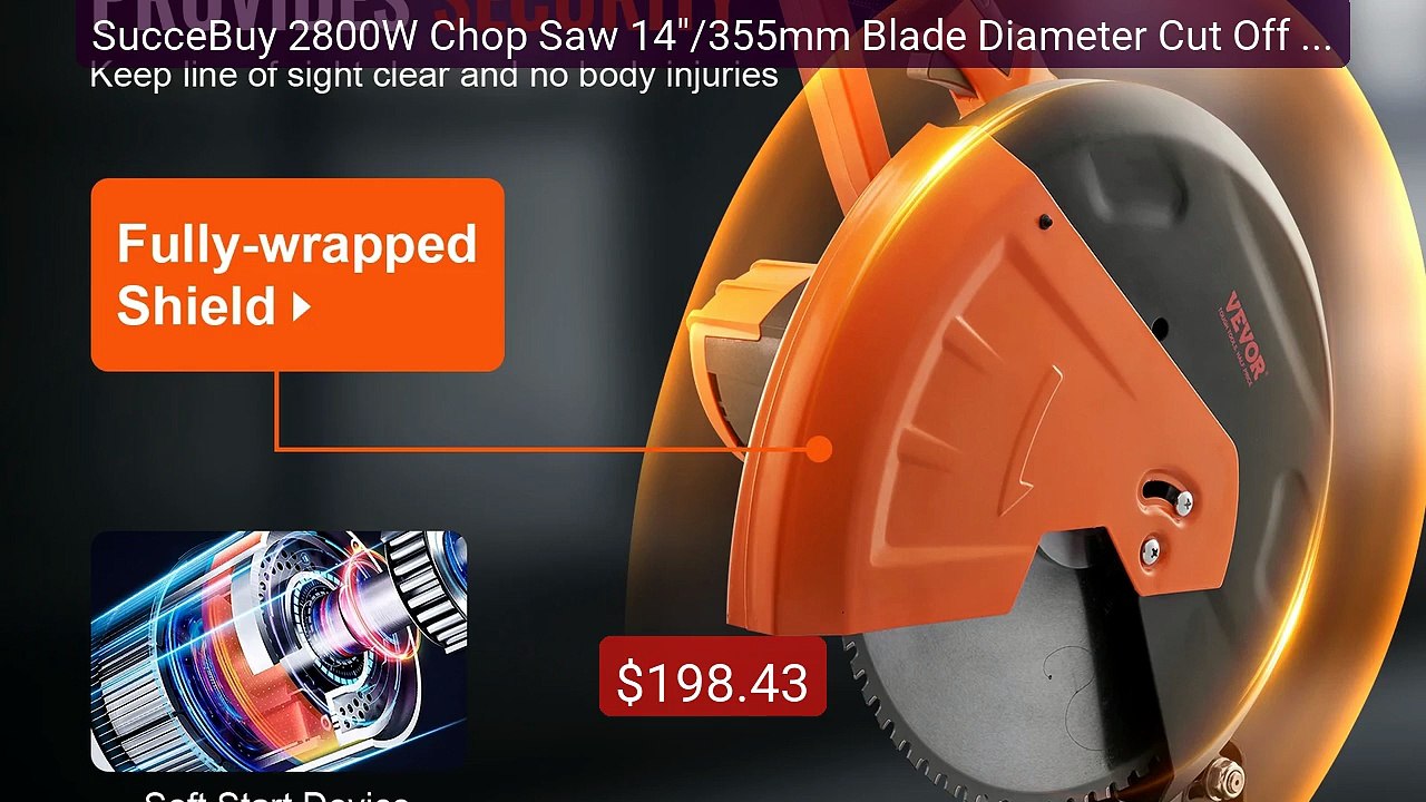SucceBuy 2800W Chop Saw 14"/355mm Blade Diameter Cut Off Saw 1... -- Best Buy 2026 | Great Quality!