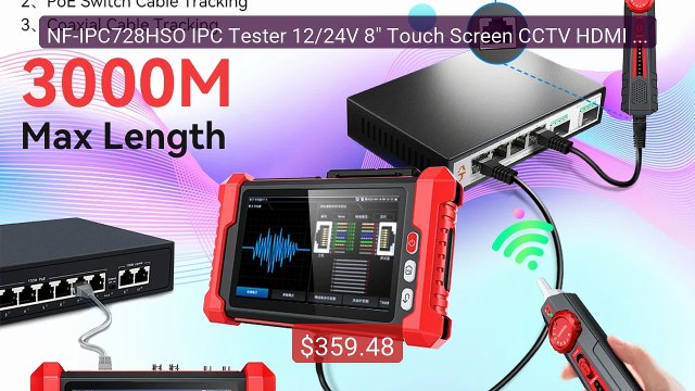 NF-IPC728HSO IPC Tester 12/24V 8 Touch Screen CCTV HDMI VGA PSE T... Best Deal 2026 | Shop Now!