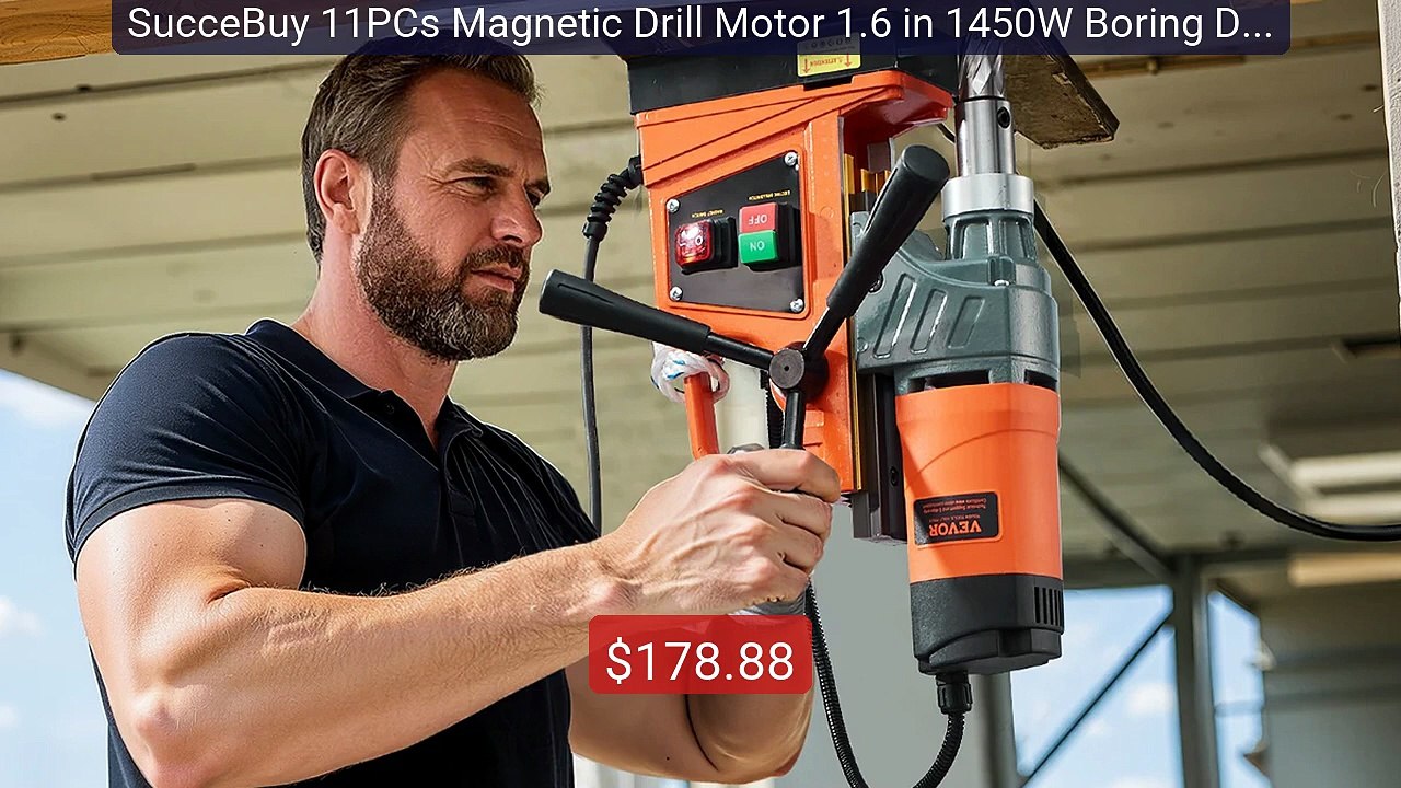 SucceBuy 11PCs Magnetic Drill Motor 1.6 in 1450W Boring Diameter 85... -- Top Rated 2026 | Buy Now!