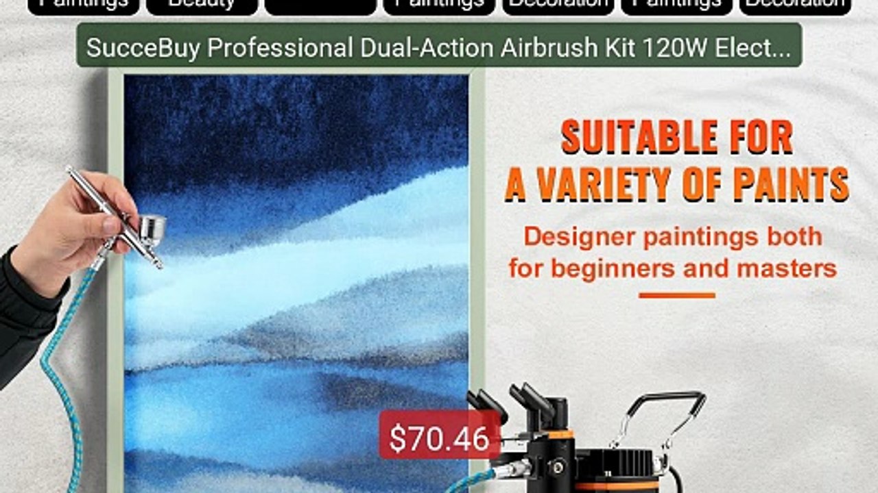 SucceBuy Professional Dual-Action Airbrush Kit 120W Electric S... -- Hot Deal 2026 | Limited Offer!