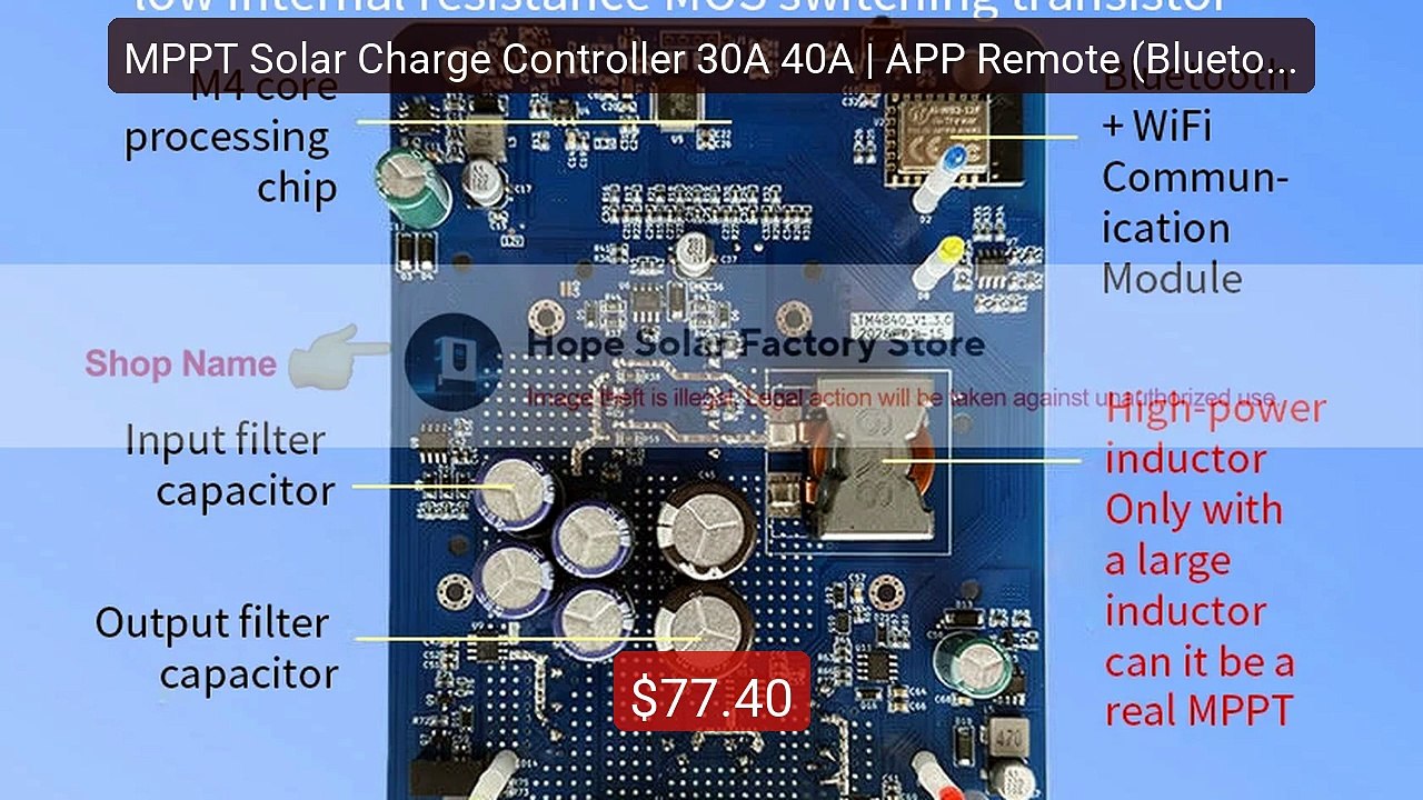 MPPT Solar Charge Controller 30A 40A | APP Remote (Bluetooth/WiFi)... -- Best Deal 2026 | Shop Now!