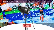 1000W Mini Foam Machine Summer Pool Bubble Cannon Blower Spra... -- Amazing Value 2026 | Must Have!