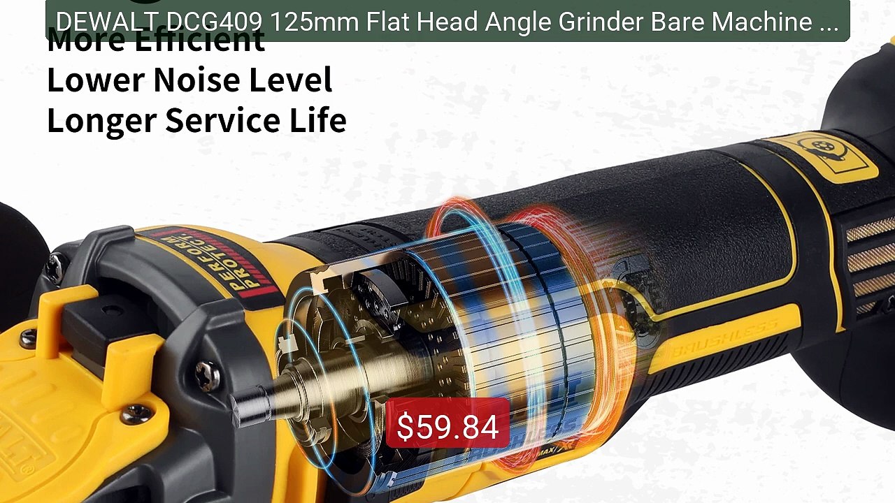 DEWALT DCG409 125mm Flat Head Angle Grinder Bare Machine Tool Cutti... -- Top Rated 2026 | Buy Now!