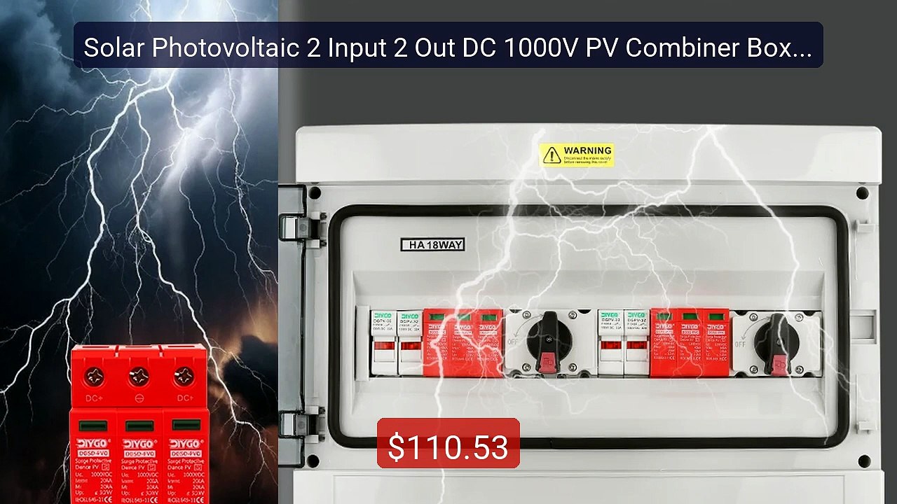 Solar Photovoltaic 2 Input 2 Out DC 1000V PV Combiner Box With... -- Best Buy 2026 | Great Quality!